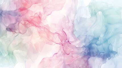 Fototapeta premium Soft and Ethereal Watercolor Abstract Design with Harmonious Pastel Hues