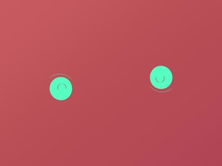 Simple yet elegant abstract background with two teal circles and a subtle ripple effect.