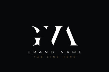 GVA abstract letter logo design. This logo is designed by three abstract letters.