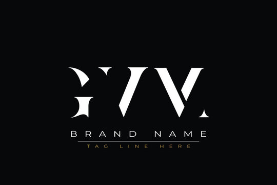 GVM abstract letter logo design. This logo is designed by three abstract letters.