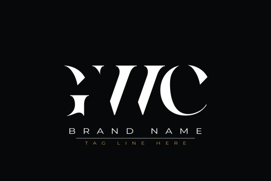 GWC abstract letter logo design. This logo is designed by three abstract letters.