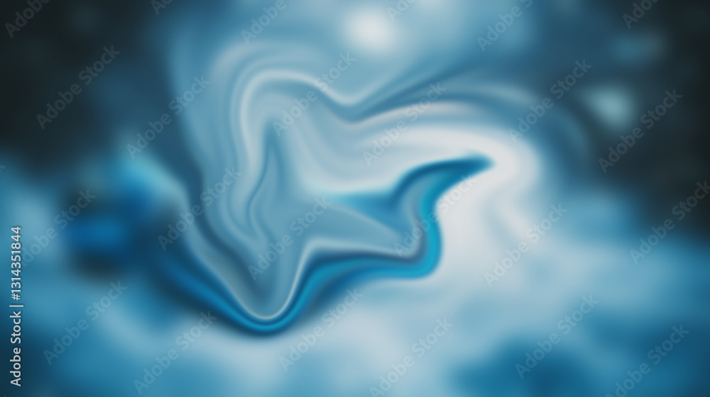 Poster white bokeh blur background / circle light on blue background / abstract light background