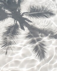 Palm Frond Shadows on Rippled Water