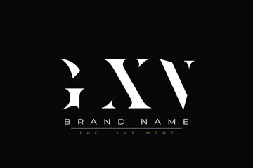 GXN abstract letter logo design. This logo is designed by three abstract letters.