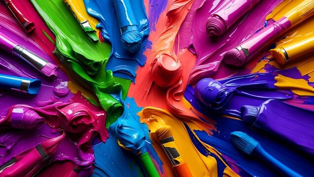 Fototapeta Vibrant abstract patterns in high definition wallpapers