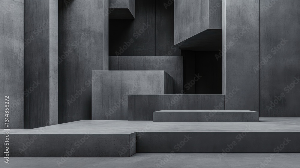 Aufkleber exploring the elegance of industrial design in reinforced concrete structures generative ai