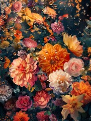 Fototapeta premium Photographic textures onto abstract compositions for a surreal effect.