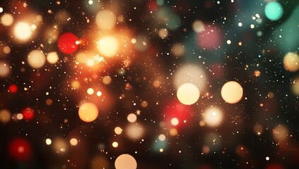 Obraz premium Festive bokeh lights background.