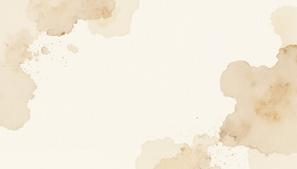 Abstract watercolor background in beige tones