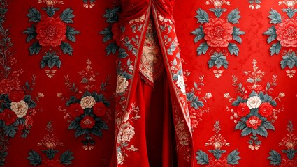 Vibrant red wallpapers for bold interior design