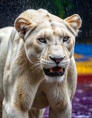 Obraz premium a dreamy, fanciful-looking lion