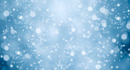 Obraz premium Shimmering silver and icy blue snowflakes dancing in the air. A winter wonderland frozen in time