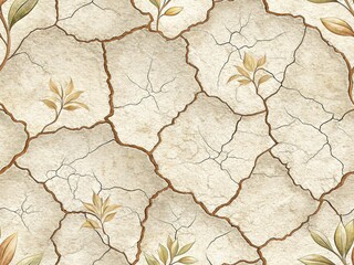 Rustic Cracked Paper Art Wallpaper Background