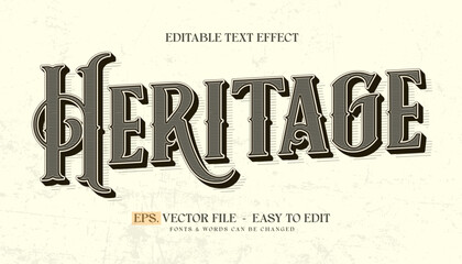 Heritage text, Text effect style