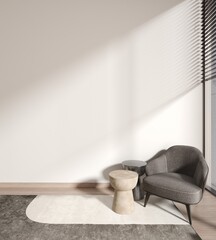 Wall mockup modern elegant luxury living room for wallpaper and artwork