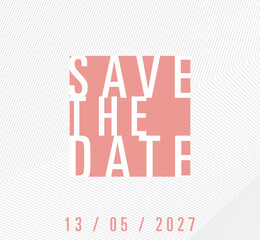 Save the date banner. Can be used for business, marketing and advertising
