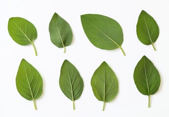 Naklejka premium Fresh Green Leaves Array