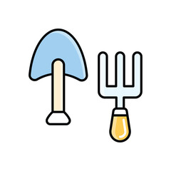 Fork & Trovel Vector icon