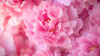 Fototapeta premium Peonies pink floral wallpaper
