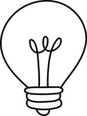 Cute lightbulb drawing design illustration