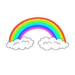 rainbow with clouds