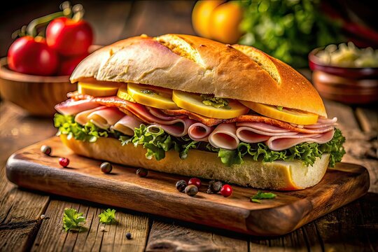 Venezuelan Cachito Sandwich Vintage Photography, Delicious Bread