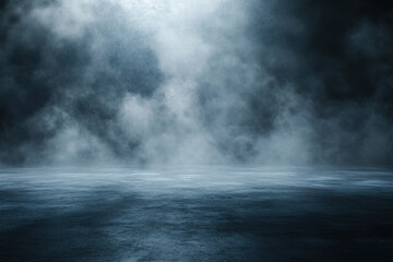 Fototapeta premium Dark, moody scene with foggy and textured ground