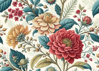 Vintage Botanical Clothing Prints - AI Illustration