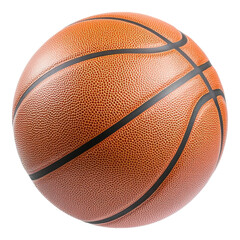 Fototapeta premium A detailed basketball featuring distinctive texture and seams, designed for competitive play and sports activities.