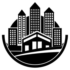 Fototapeta premium Building Icons Set: Perfect for Architecture and Real Estate Projects