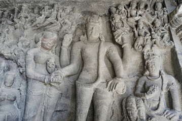  Ellora Caves in Maharashtra India, which is a UNESCO World Heritage Site, are the world's largest monolithic excavation of 34 Hindu, Buddhist and Jain temples carved into a basalt cliff. 