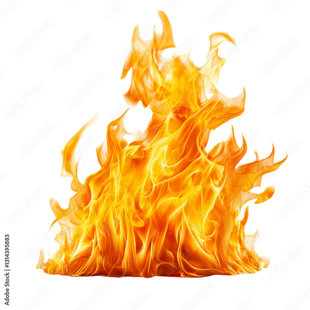 Aufkleber flames dancing in vibrant orange and yellow hues create dynamic and energetic visual. this fiery dis