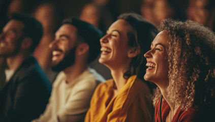 Obraz premium Laughing audience enjoying a show.