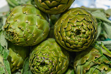 Organic Vegetable Artichoke in Bazaar