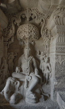  Ellora Caves in Maharashtra India, which is a UNESCO World Heritage Site, are the world's largest monolithic excavation of 34 Hindu, Buddhist and Jain temples carved into a basalt cliff. 