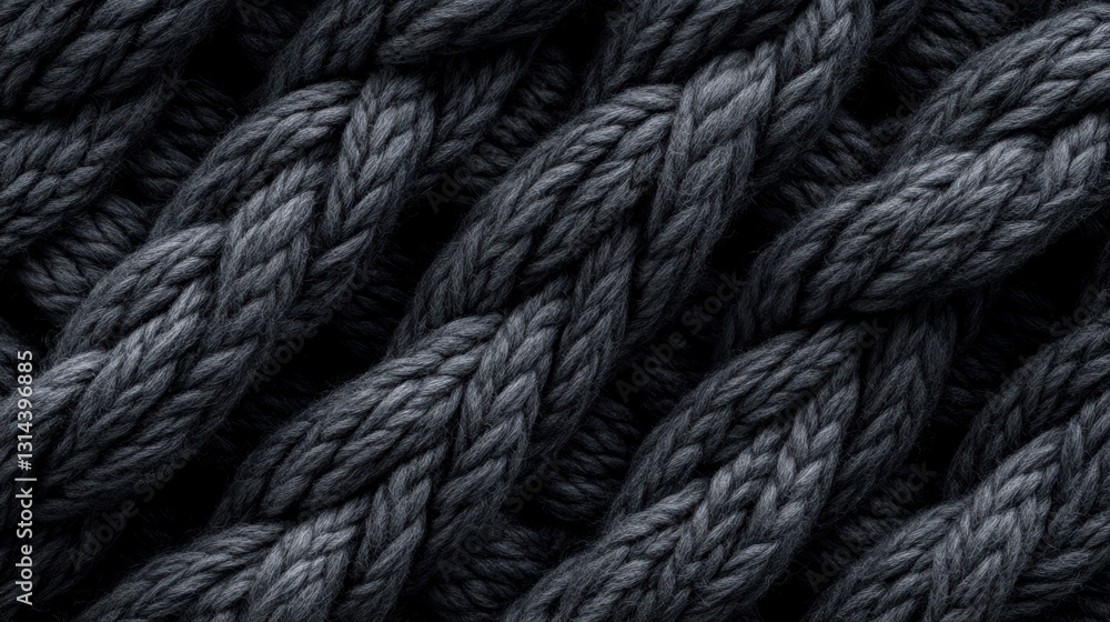 Aufkleber warmth and texture intertwine in a cozy knitted wool background generative ai