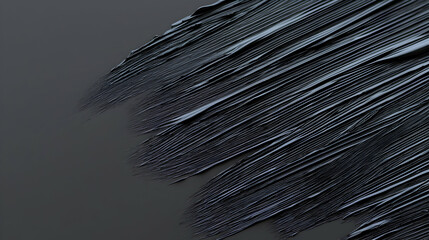 Obraz premium Strokes of dark paint on a smooth grey surface