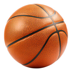 Fototapeta premium A close-up of a basketball featuring its textured surface and distinctive black lines.