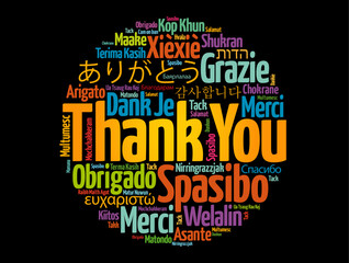 Obraz premium Thank You word cloud in different languages, concept background