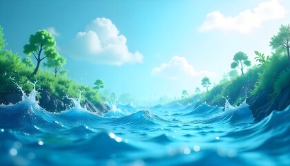 poster or background world water day