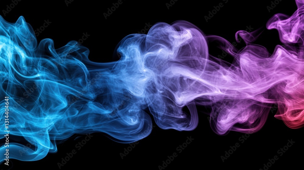 Poster dynamic colorful smoke swirls abstract background digital art dark environment close-up view vibrant