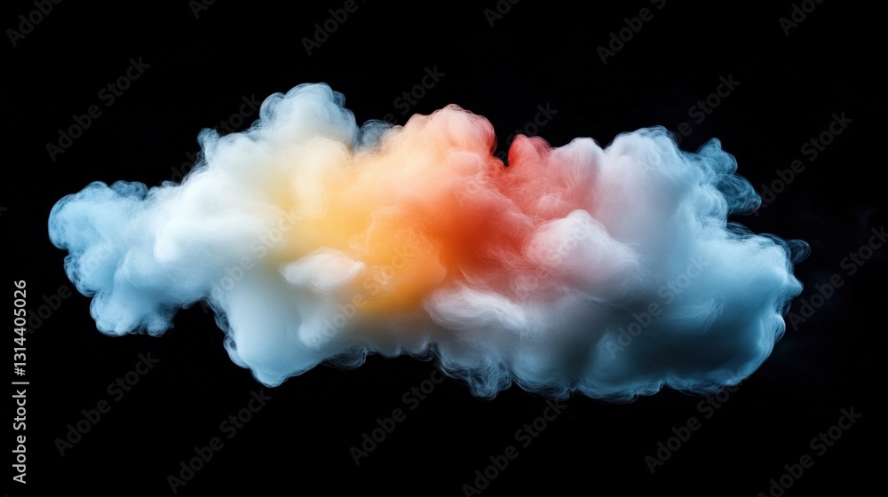 Poster dynamic colorful smoke cloud display abstract art digital creation vibrant environment aerial view v