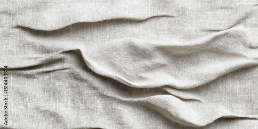 Poster elegant neutral linen fabric softly flowing in gentle motion generative ai