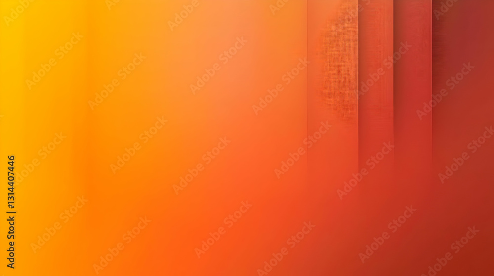 Poster warm glowing orange and red gradient background with subtle striped texture and blurred effect for m