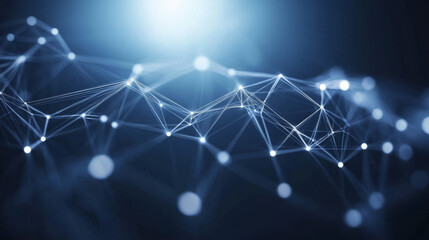 An abstract visualization of a smart city integrates a polygonal pattern with dynamic speed lines, symbolizing the interconnectivity of big data and advanced technology