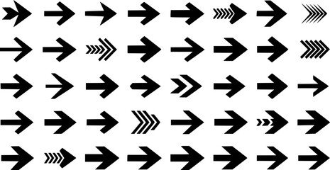 Arrows big black set icons, arrow icon, modern simple arrows, arrow vector collection cursor
