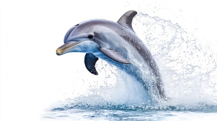 Naklejka premium Generic Playful Dolphin Perspective Water Spinning