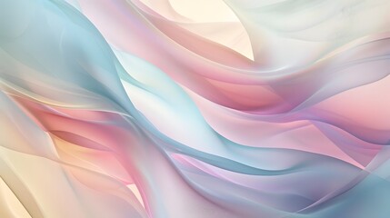Soft Pastel Gradient Waves with Soothing Curved Shapes for Serene and Elegant Digital Wallpaper or Graphic Design