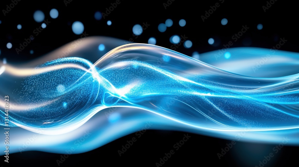 Aufkleber fluid motion abstract art digital realm image design vivid colors dynamic perspective visual aesthet