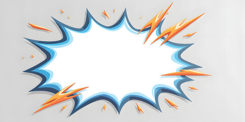 Obraz premium Comic Style Explosion Frame
